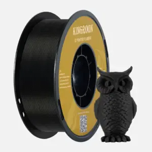 Kingroon PLA Filament 1,75 mm, PLA 3D-printerfilament dimensionsnøjagtighed +/- 0,03 mm, – Sort