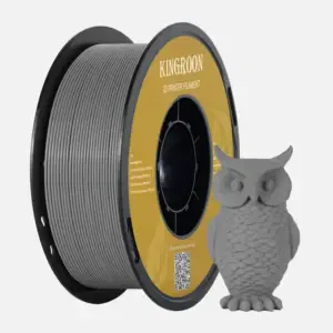 Kingroon PLA Filament 1,75 mm, PLA 3D-printerfilament dimensionsnøjagtighed +/- 0,03 mm, Grå PLA