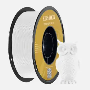 Kingroon PLA Filament 1,75 mm, PLA 3D-printerfilament dimensionsnøjagtighed +/- 0,03 mm, – hvid